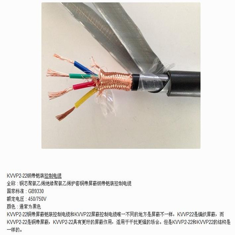 ZRKVVP2屏蔽阻燃控制電纜